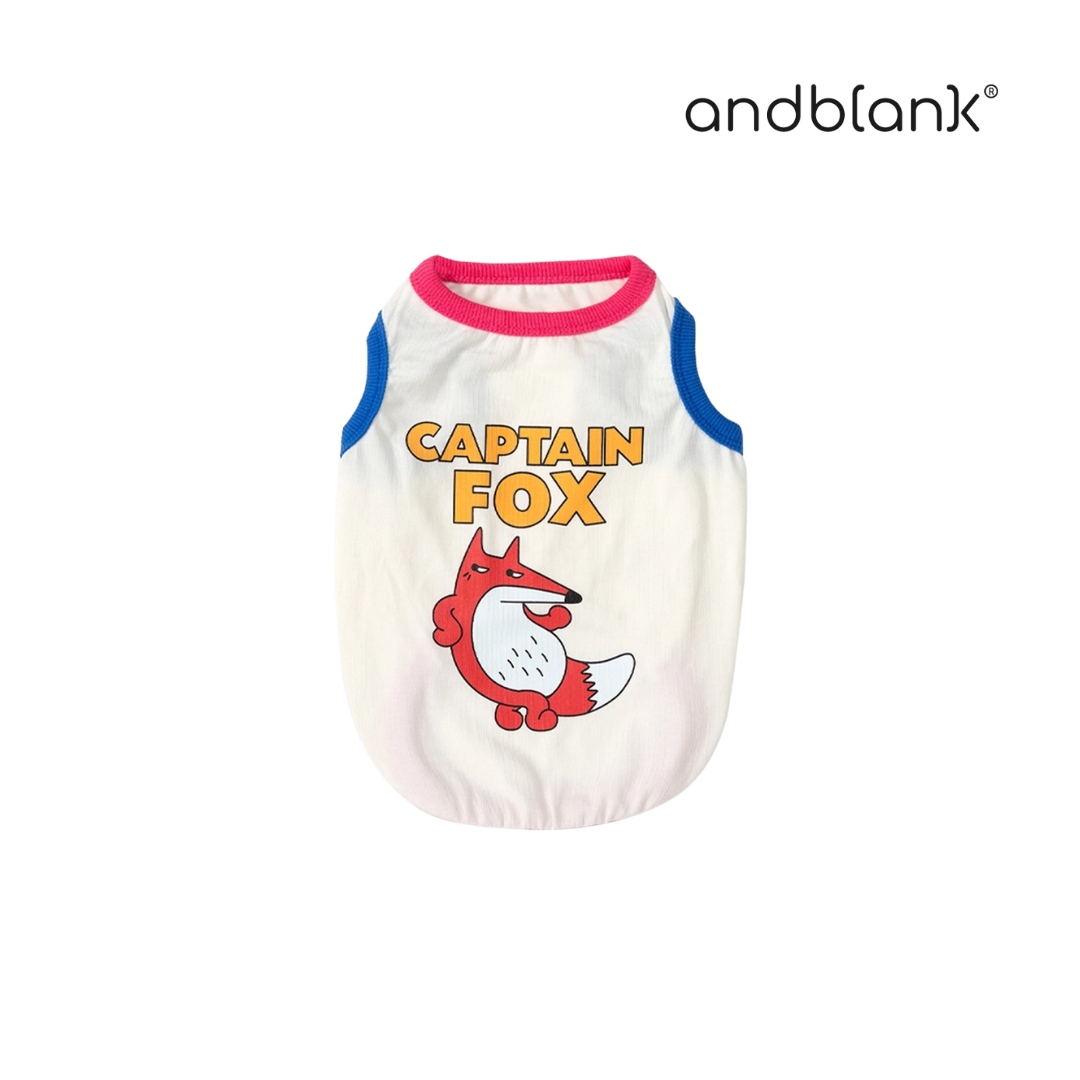 andblank 狐狸撞色背心