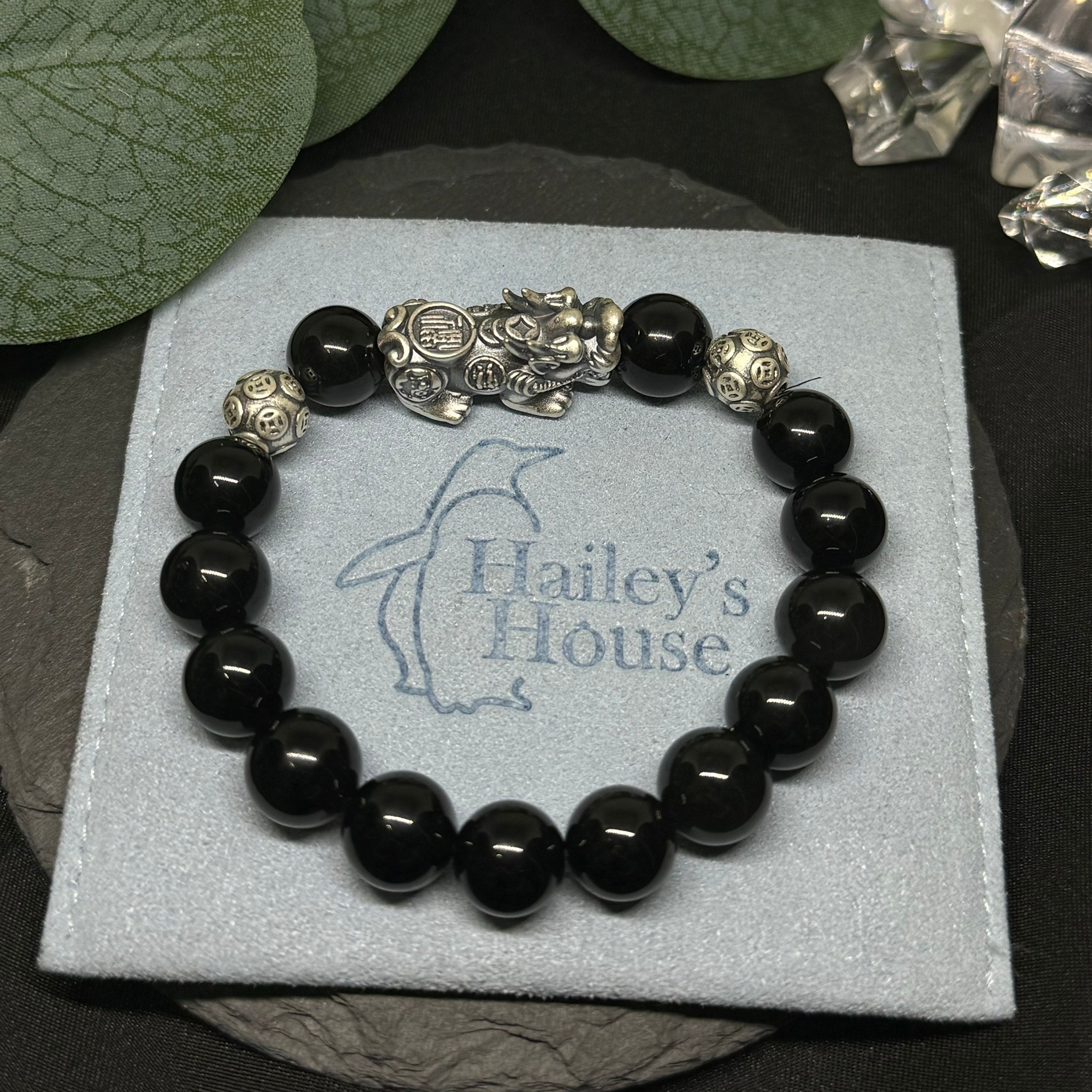 S172（黑曜石10mm+銀幣球）