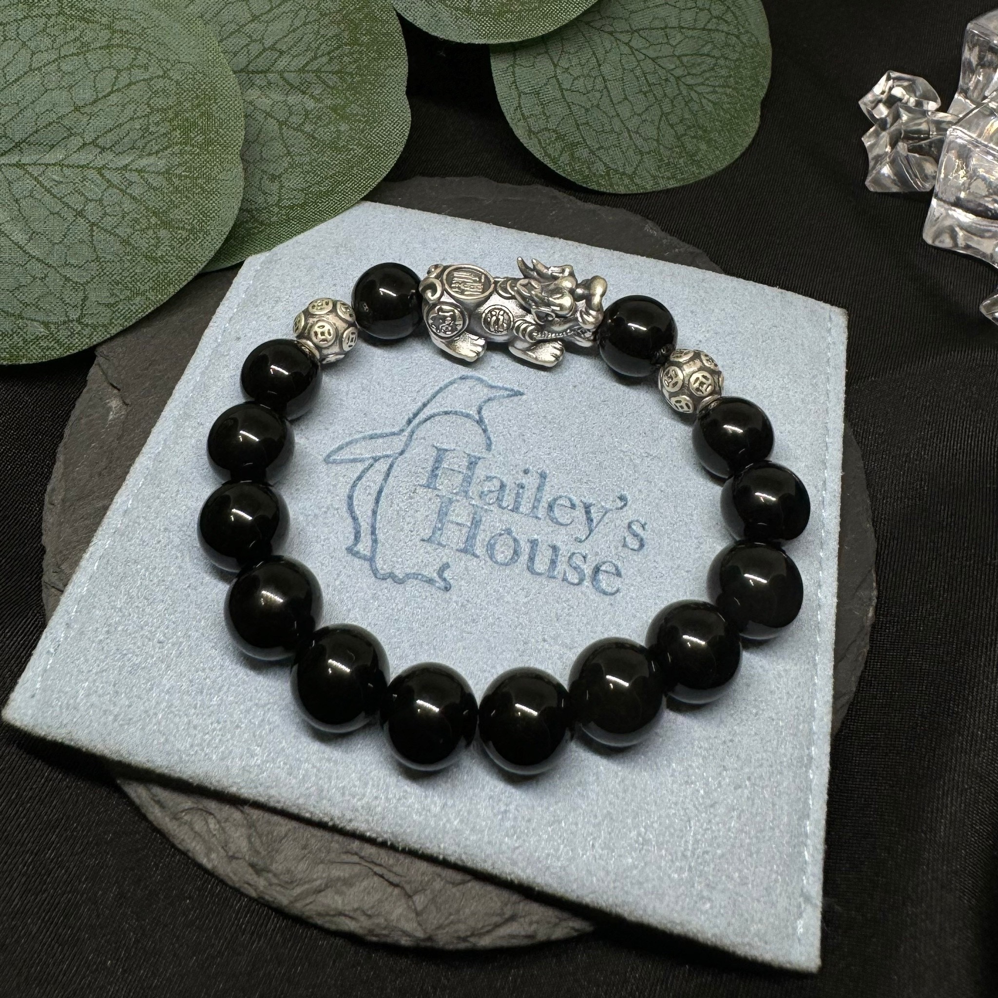 S172（黑曜石10mm+銀幣球）