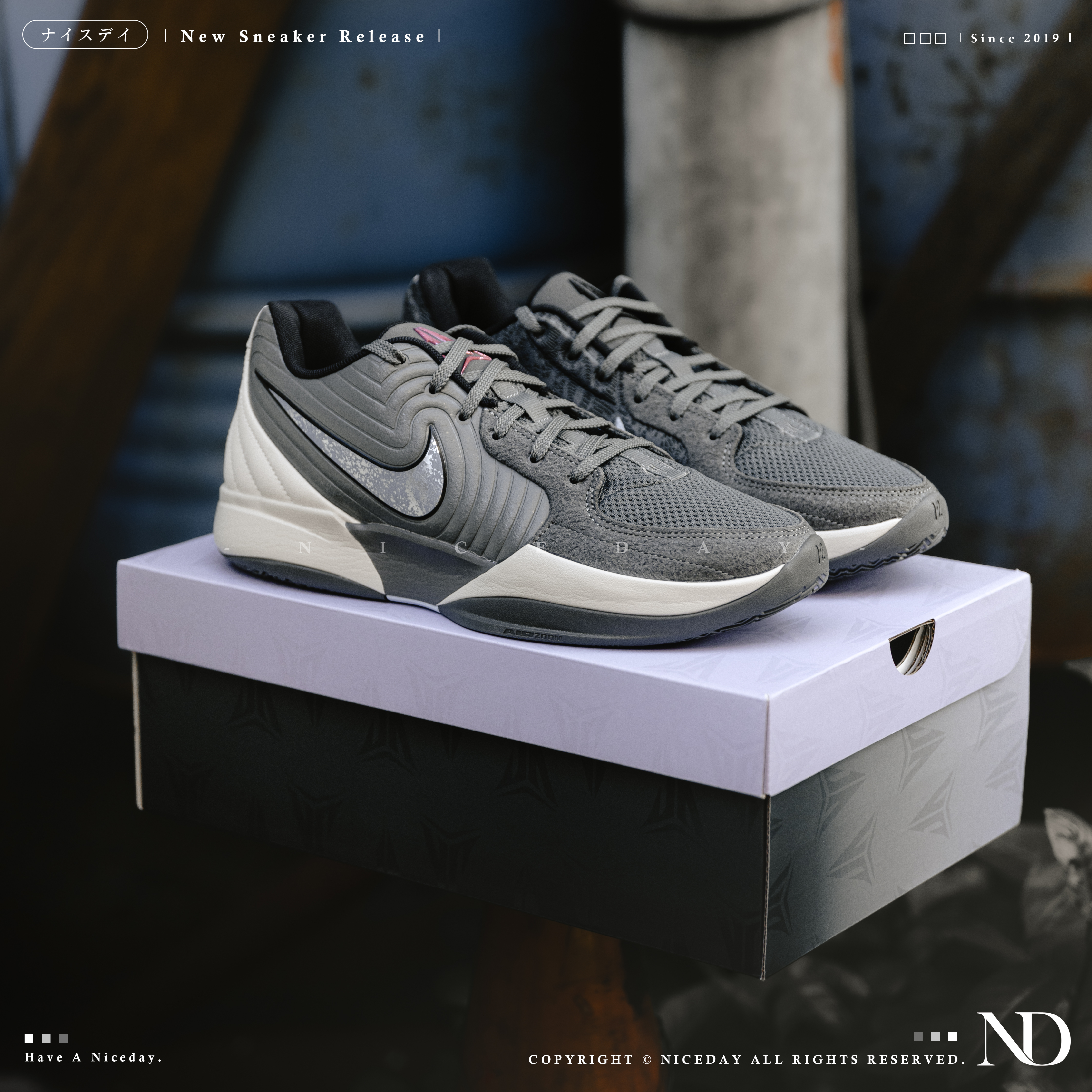 NICEDAY 現貨 NIKE JA 2 EP Iron Grey 鋼鐵灰 灰色 莫蘭特 實戰 籃球鞋 男款 FD7327-002