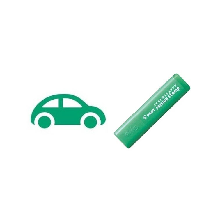 百樂 綠色魔擦印章 車子 SPF-12-34G