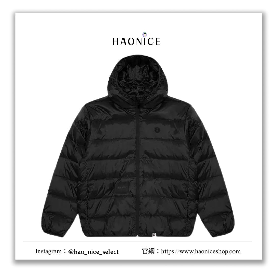 【HAO NICE 】香港經銷商🇭🇰100%正品 日本潮流Aape 24SS 秋冬爆款 素色百搭 超經典猿人頭小logo長袖 羽絨外套