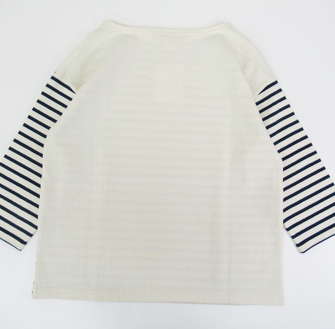 DAYS 7分袖切換條紋套頭衫