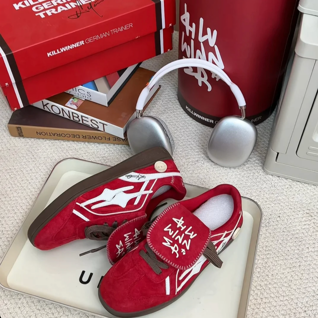 #預購 張員瑛同款 KILLWINNER 紅絲絨 蕾絲 德訓鞋