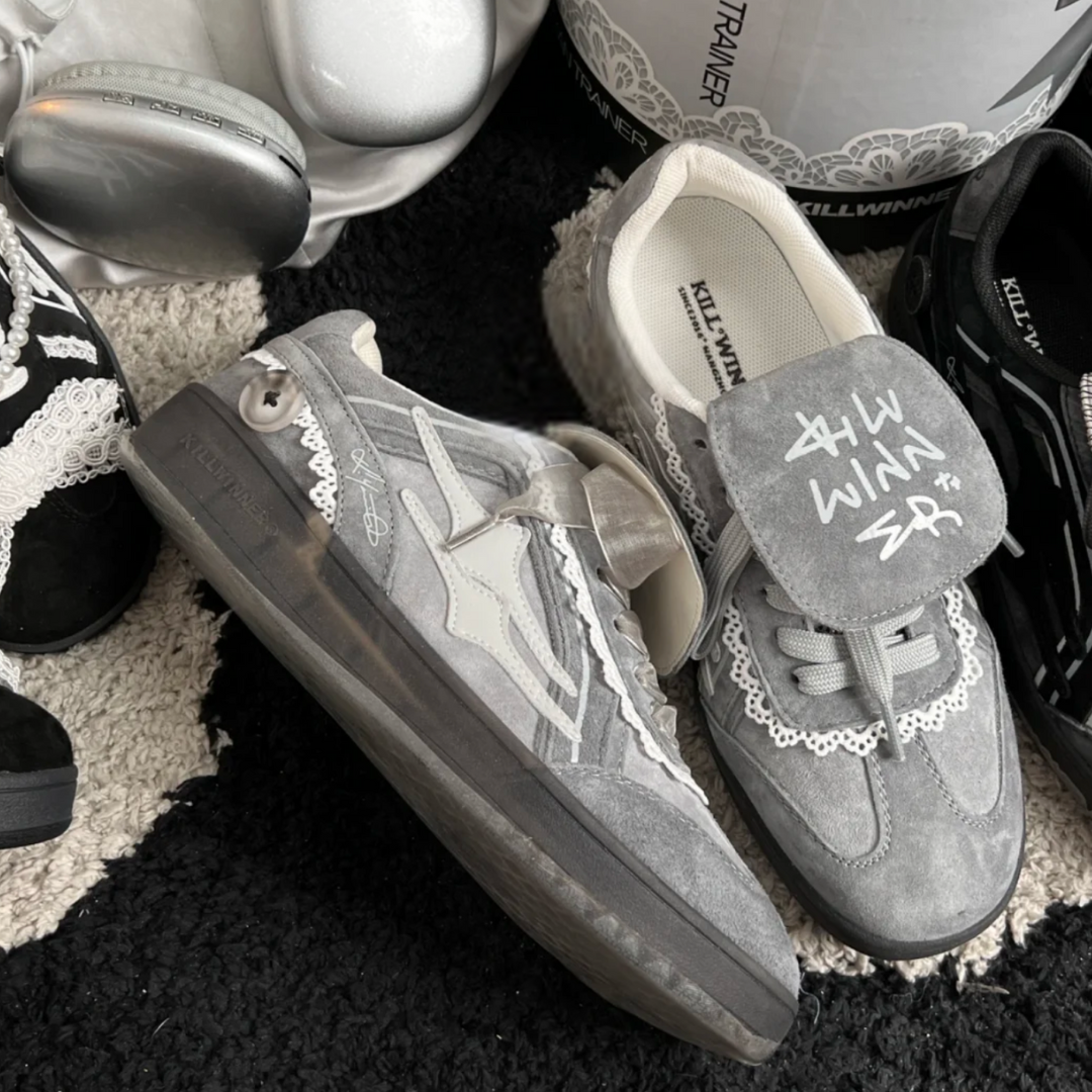 #預購 張員瑛同款 KILLWINNER 霧霾灰 蕾絲 德訓鞋