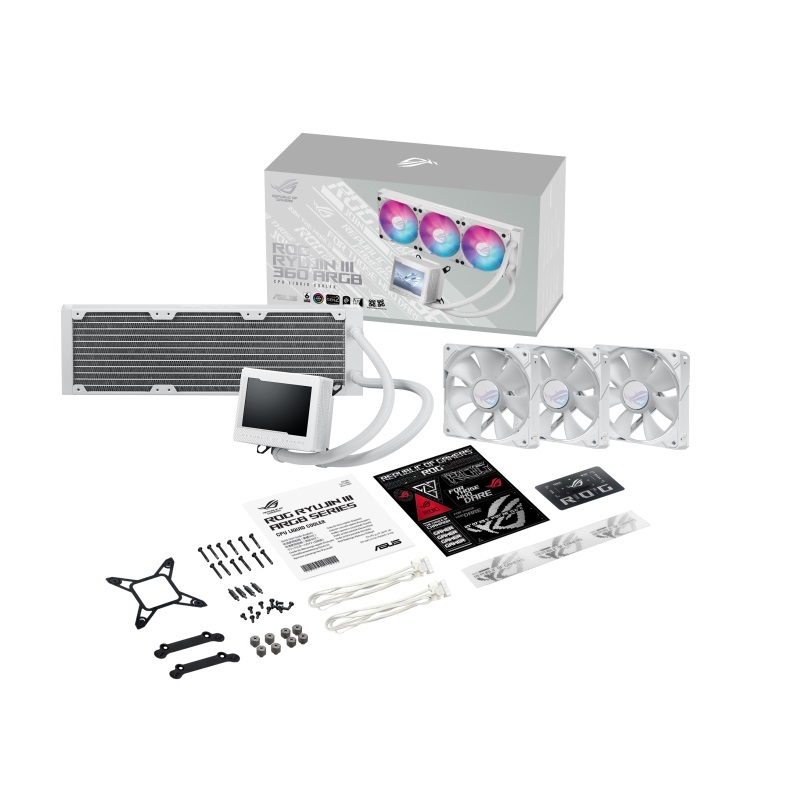 米特3C數位–ASUS 華碩 ROG RYUJIN III 360 ARGB EXTREME White Edition 白龍神三代/90RC0132-M0TAY0