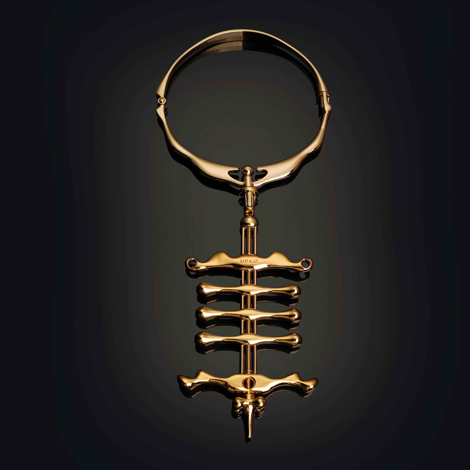 義大利 UPKO 指尖遊戲 候鳥金屬項圈+四指夾套裝