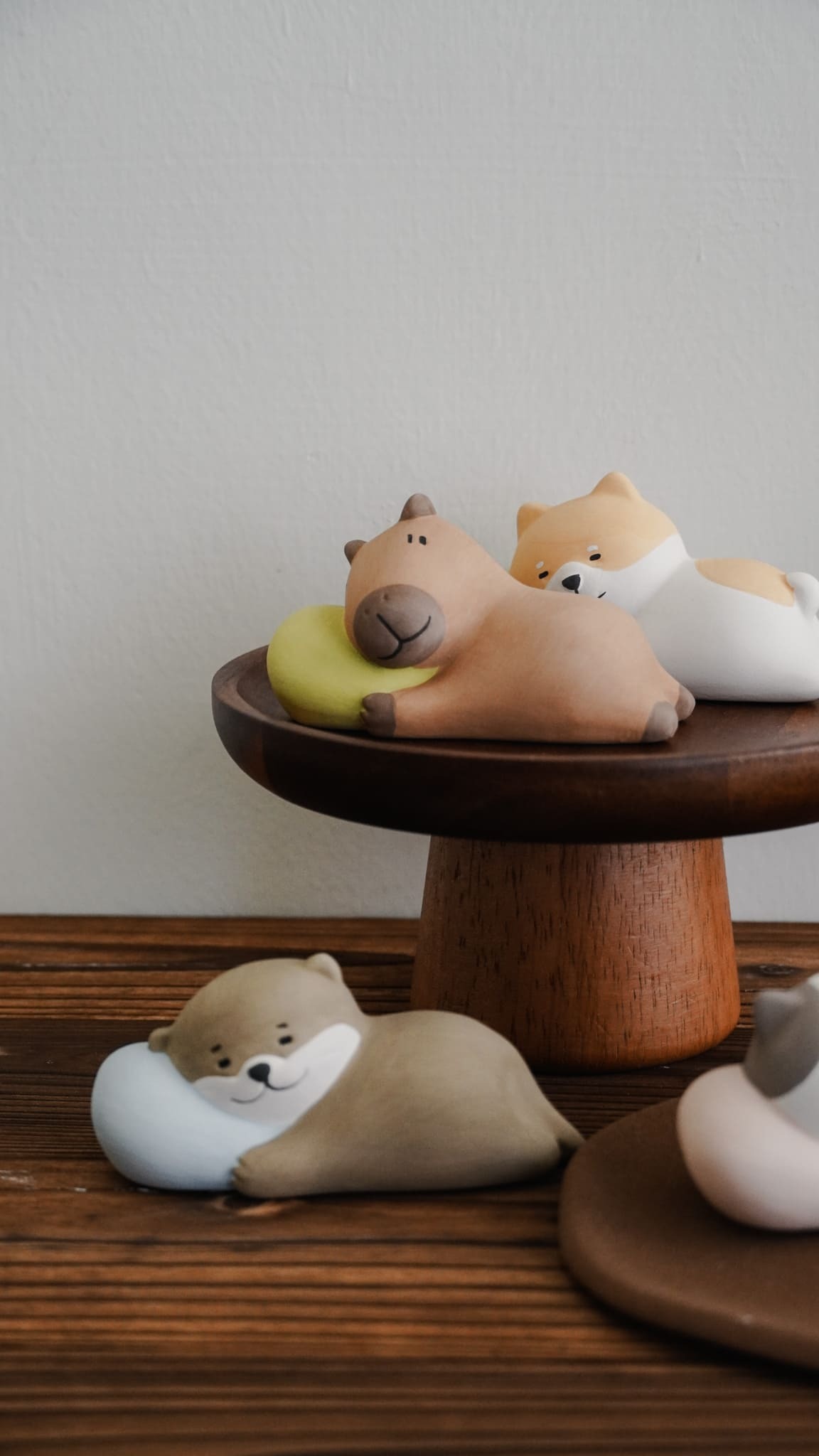 日本直送｜日本原廠 Decore Yururi Biyori Utatane 正貨 動物趴趴擴香石｜｜貓咪/柴犬/水豚/水獺