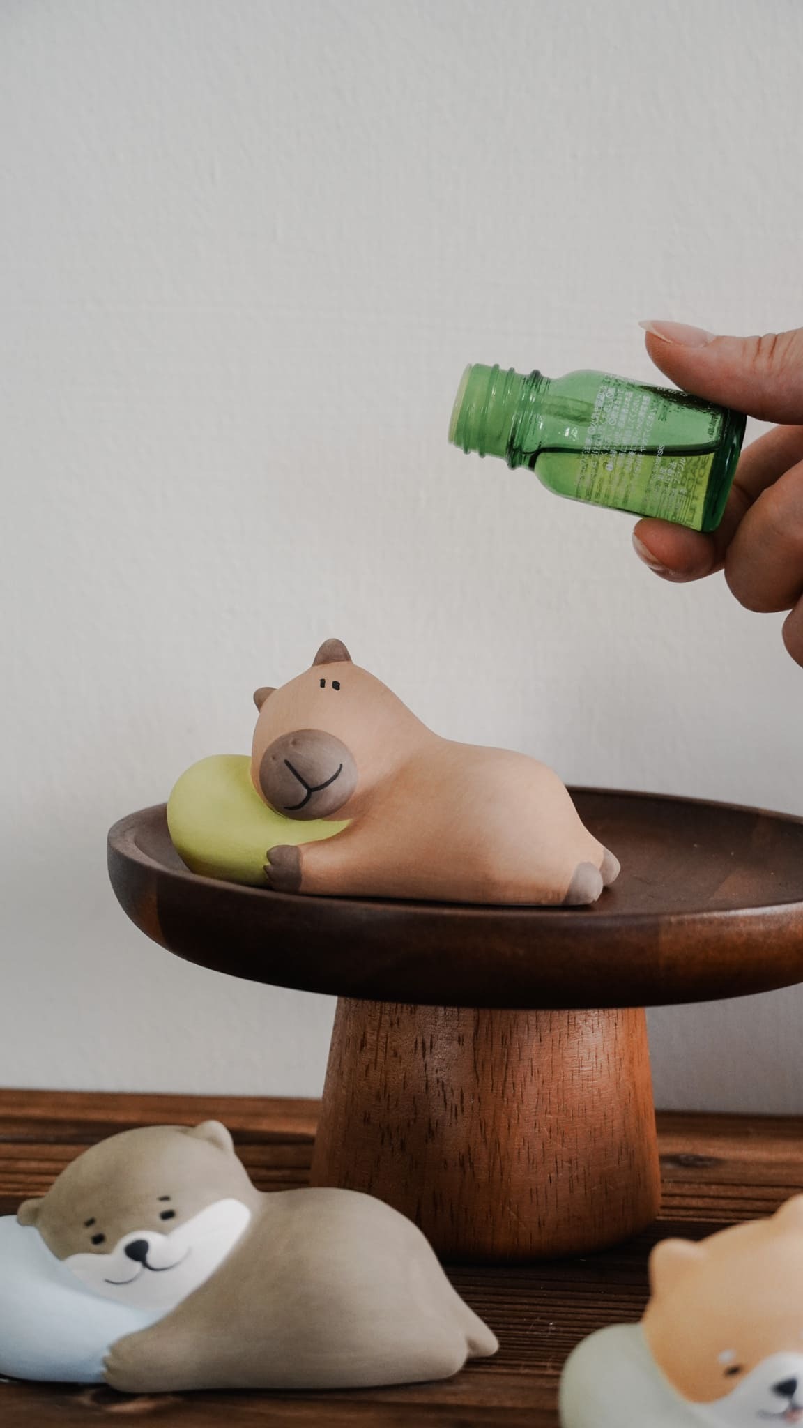 日本直送｜日本原廠 Decore Yururi Biyori Utatane 正貨 動物趴趴擴香石｜｜貓咪/柴犬/水豚/水獺