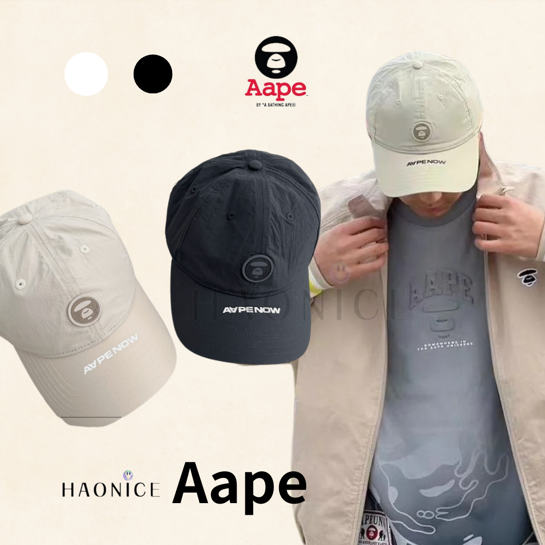 【NICE 歐美日韓代購】24SS新款🔥日系潮牌Aape🦍 經典矽膠logo棒球帽 鴨舌帽 街頭