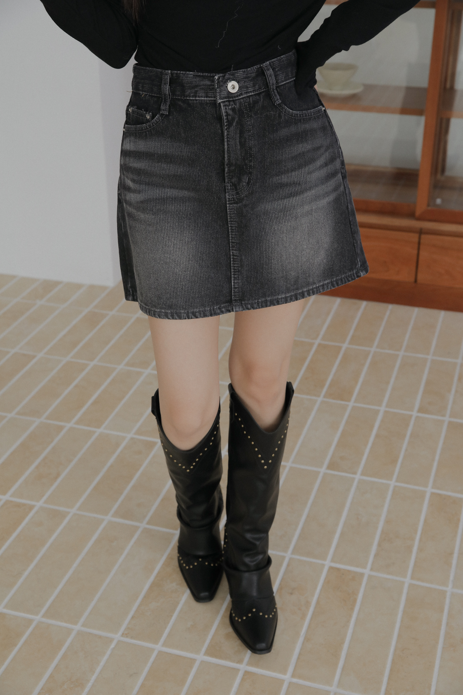 Either Corduroy Skirt #短裙