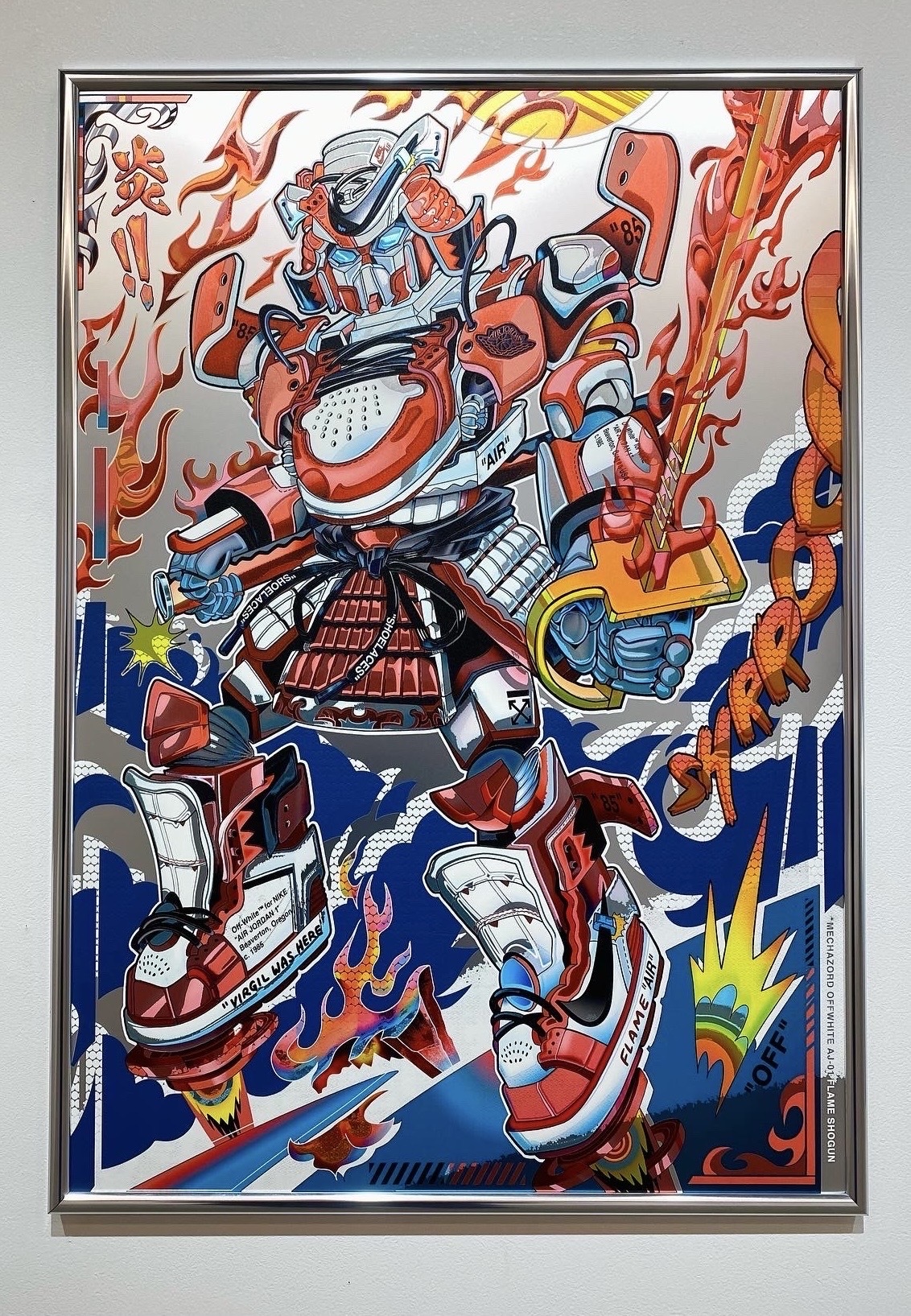 Calvin Hashi - 火焰將軍 Mechazord Offwhite AJ-01 Flame Shogun 限量版畫