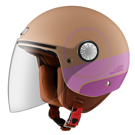 ASTONE AJ2 平奶茶 AW23紫 彩繪 3/4帽款