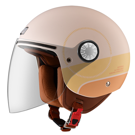 ASTONE AJ2 平米白 AW23橘 彩繪 3/4帽款