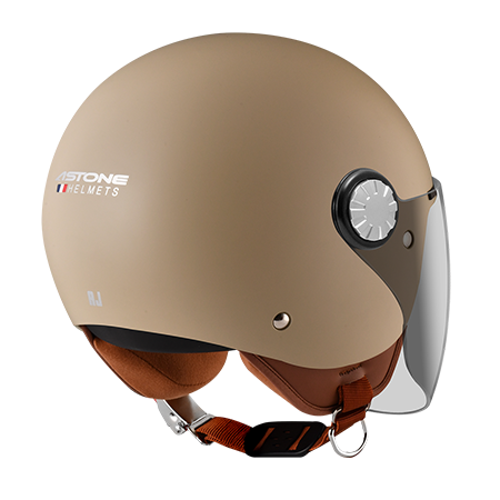 ASTONE AJ2 平卡其 素色 3/4帽款