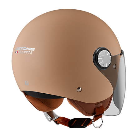 ASTONE AJ2 平奶茶 素色 3/4帽款