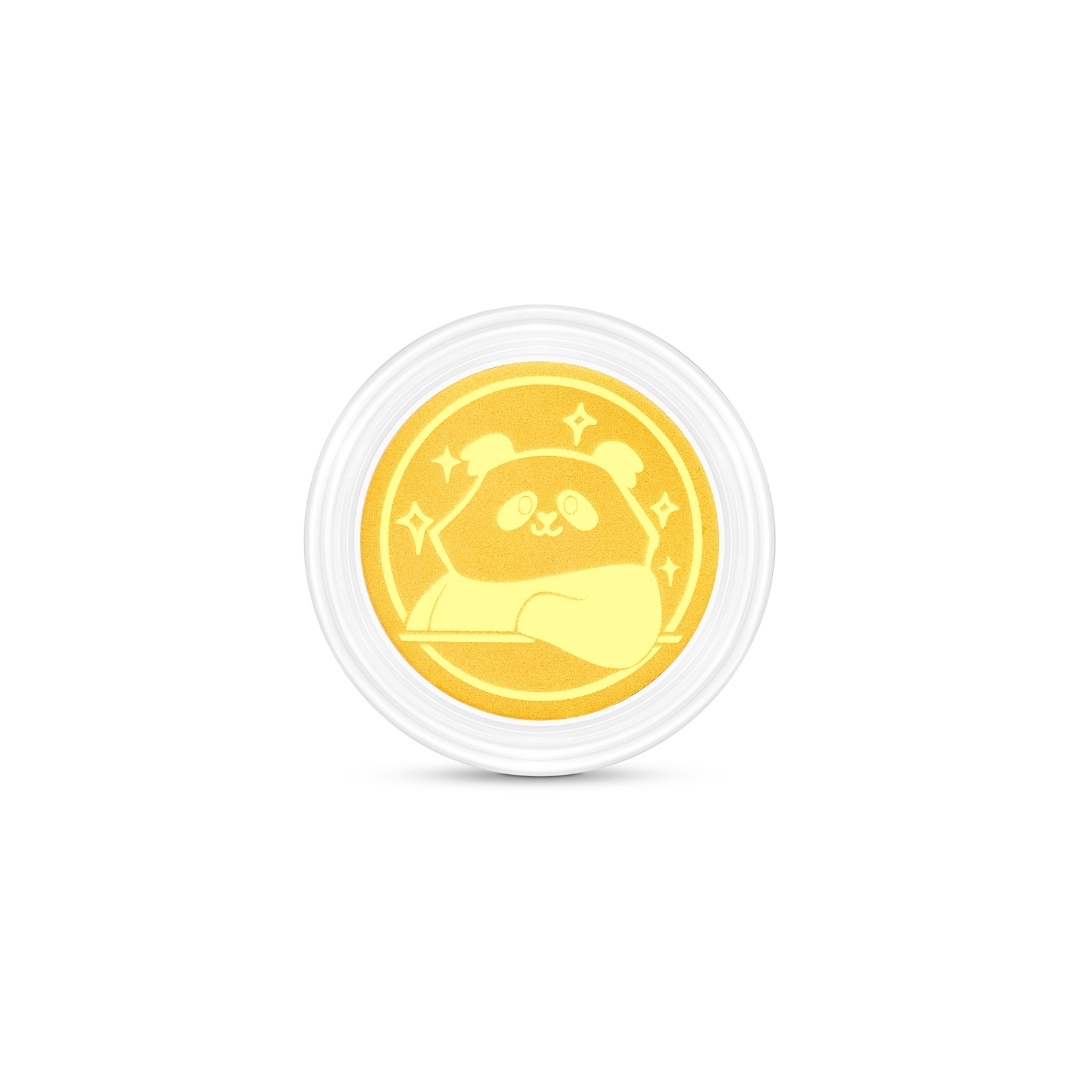 Ocean Park x Chow Tai Fook - Charming An An 999.9 Gold coin with Panda Mobile Strap