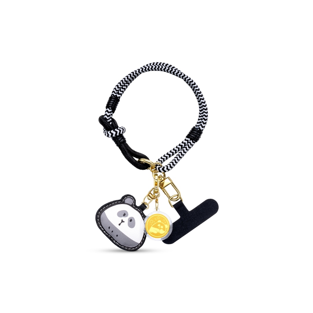 Ocean Park x Chow Tai Fook - Sleepy Ke Ke 999.9 Gold coin with Panda Mobile Strap