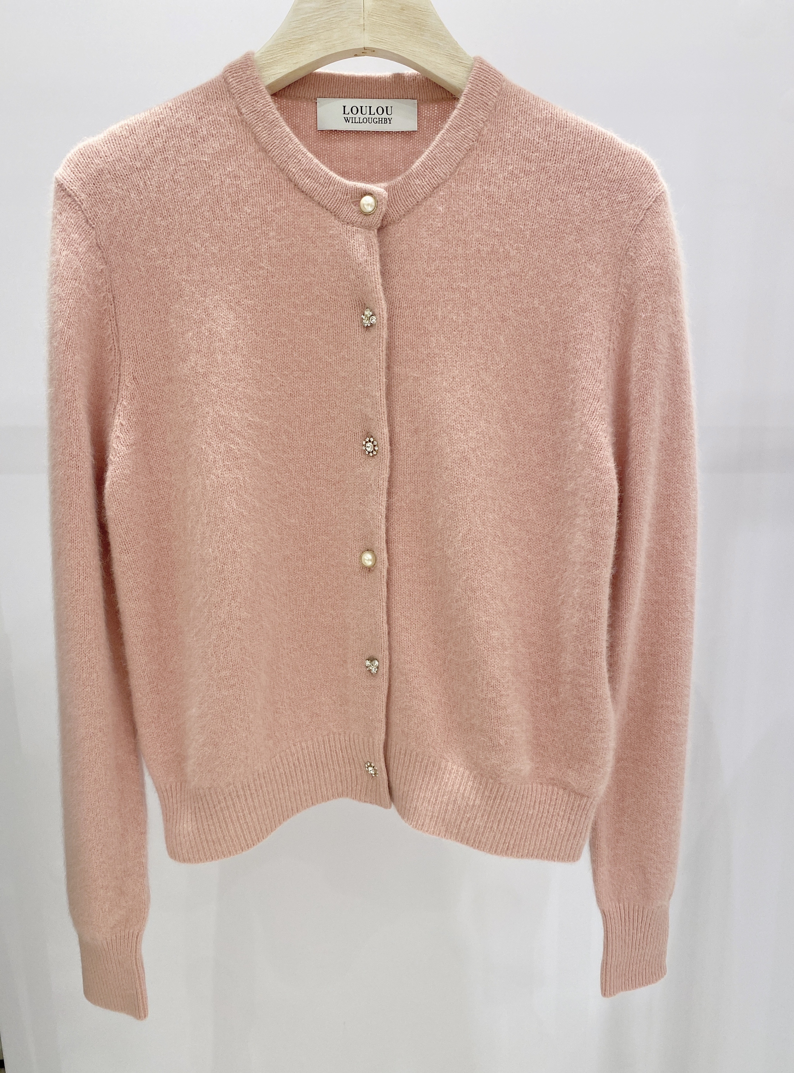 珍珠鑽釦毛外套