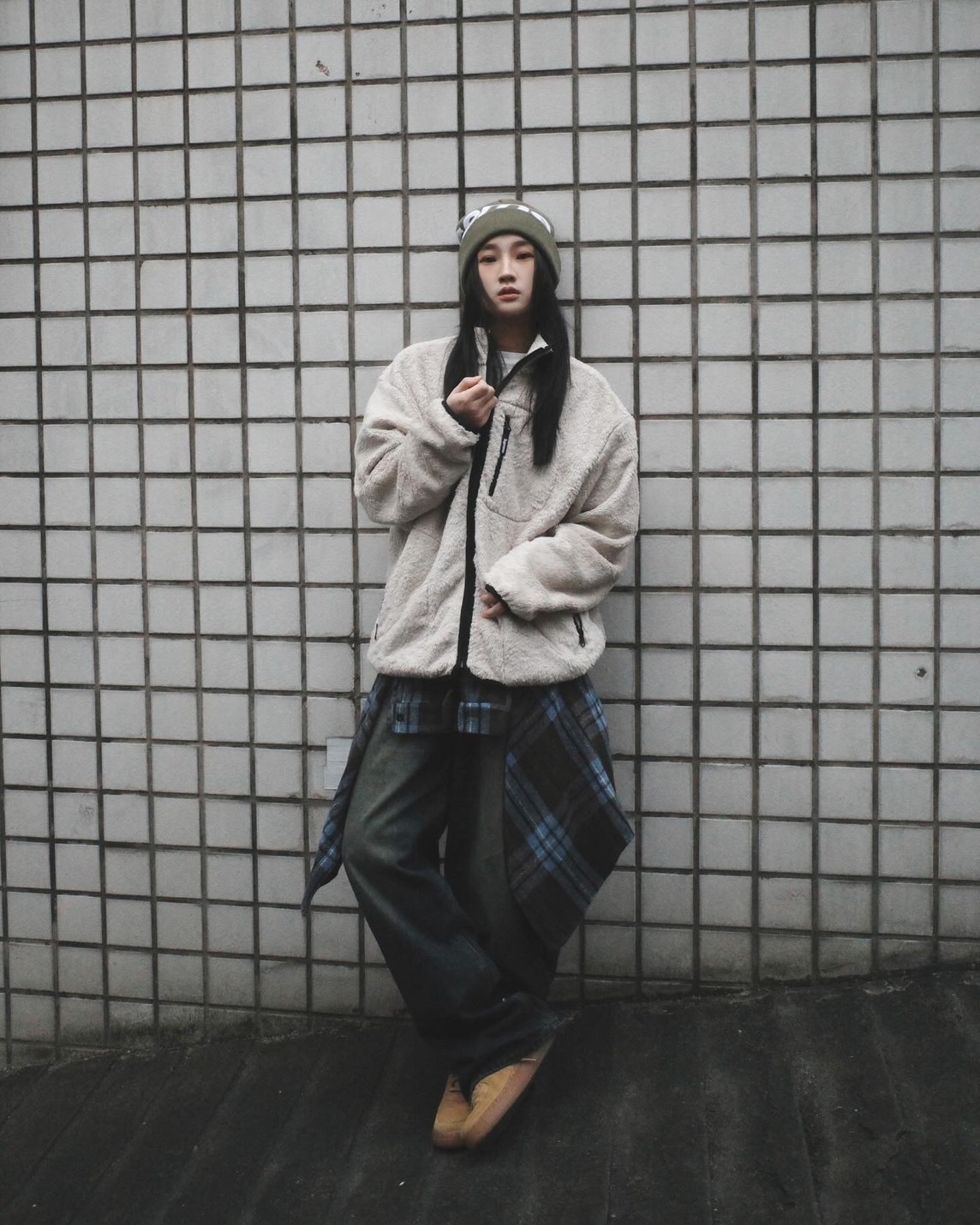 <快速出貨>Supreme 24FW Kate Moss Fleece Jacket 凱特摩絲 外套 米色