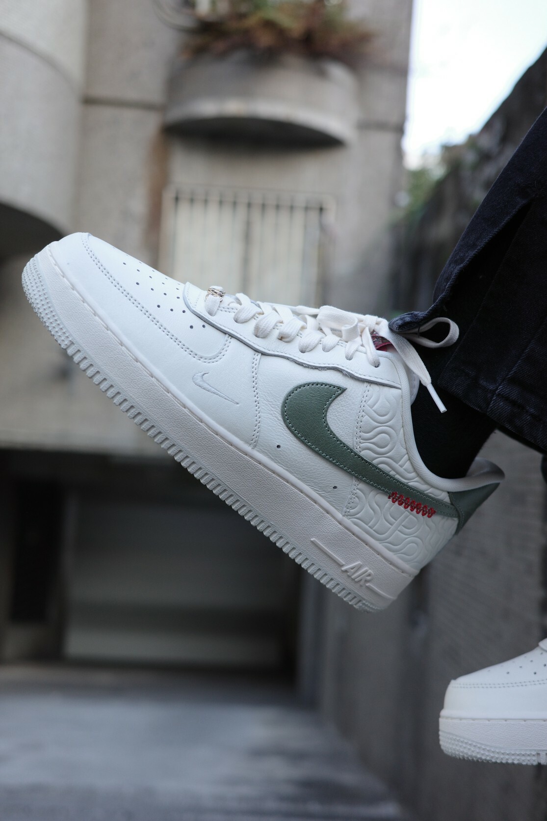 Nike AF1 Low 蛇年限定 蛇鱗 白綠 中國結 春節( HV5979-130)