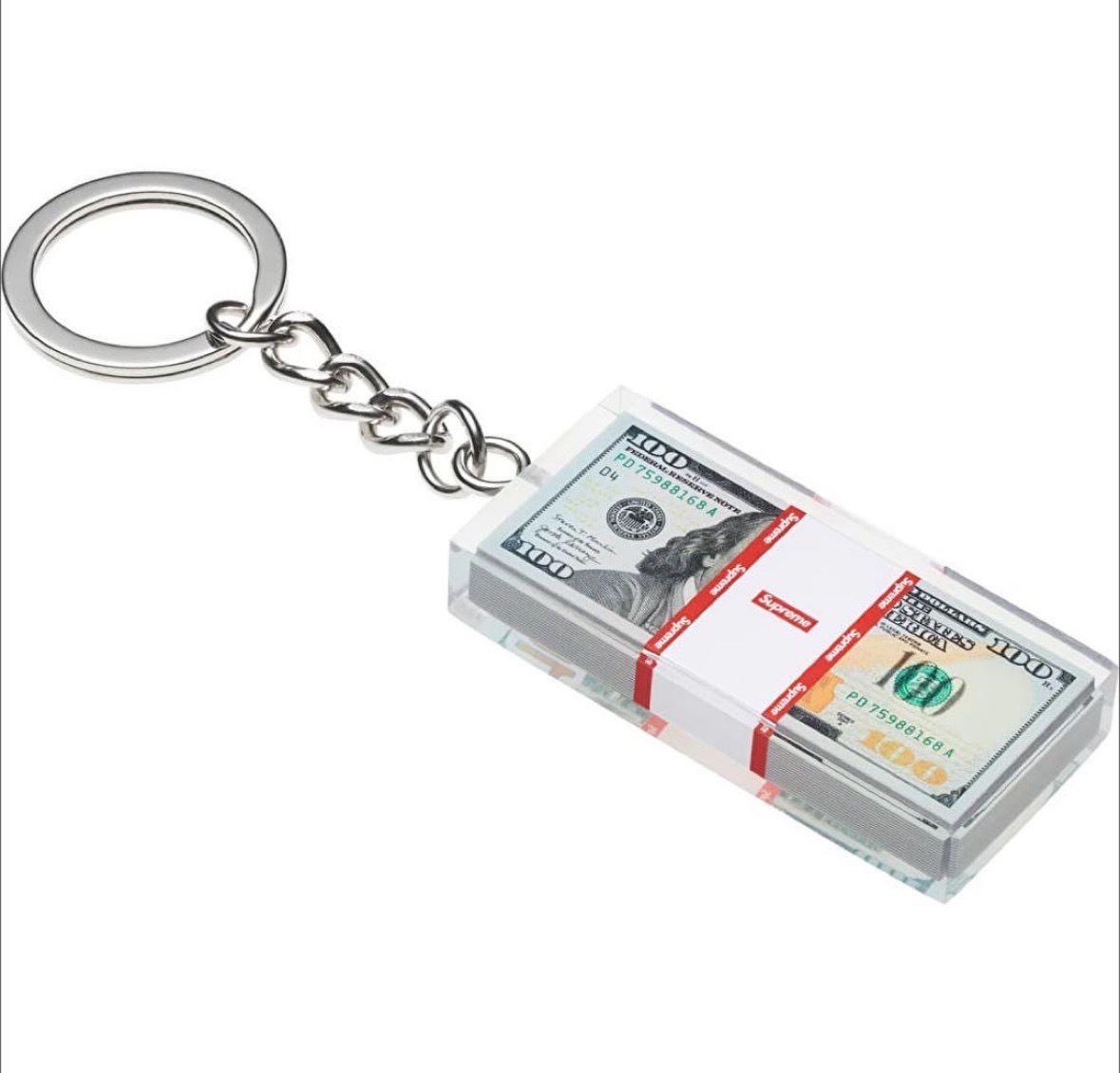 Supreme Cash Paperweight Keychain 美金 鑰匙圈