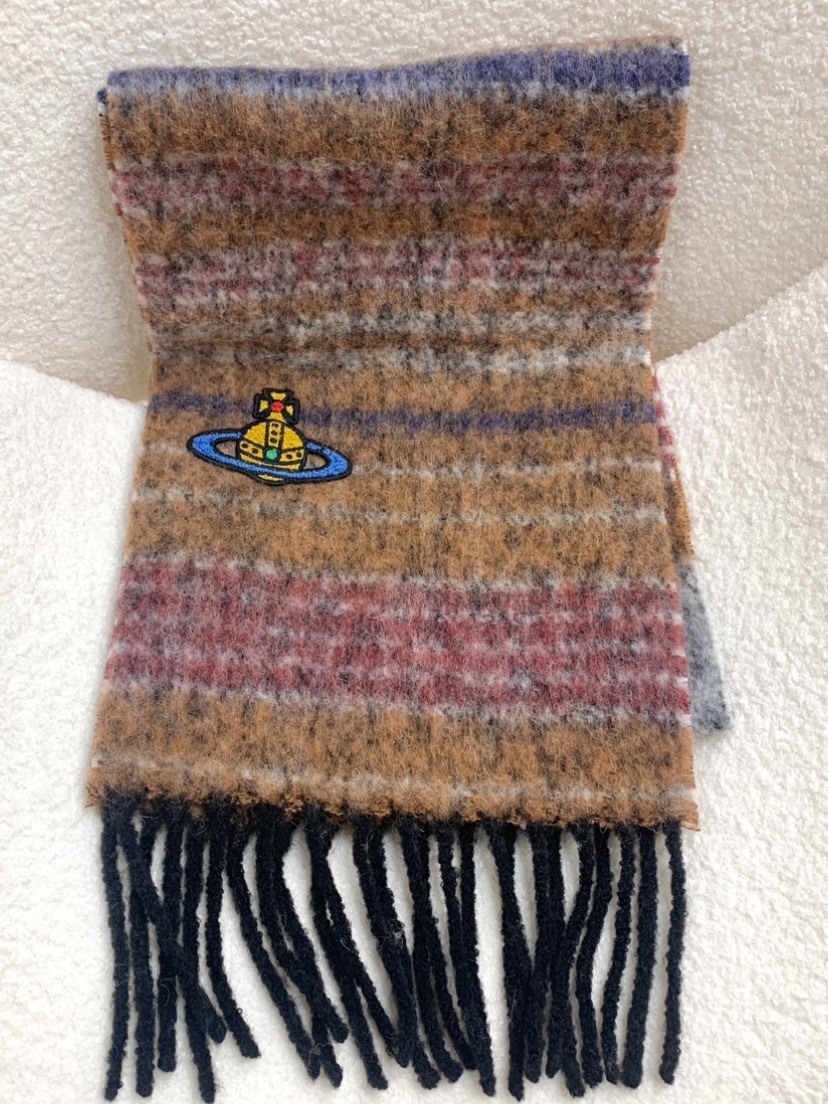 Vivienne Westwood 條紋羊毛土星頸巾圍巾