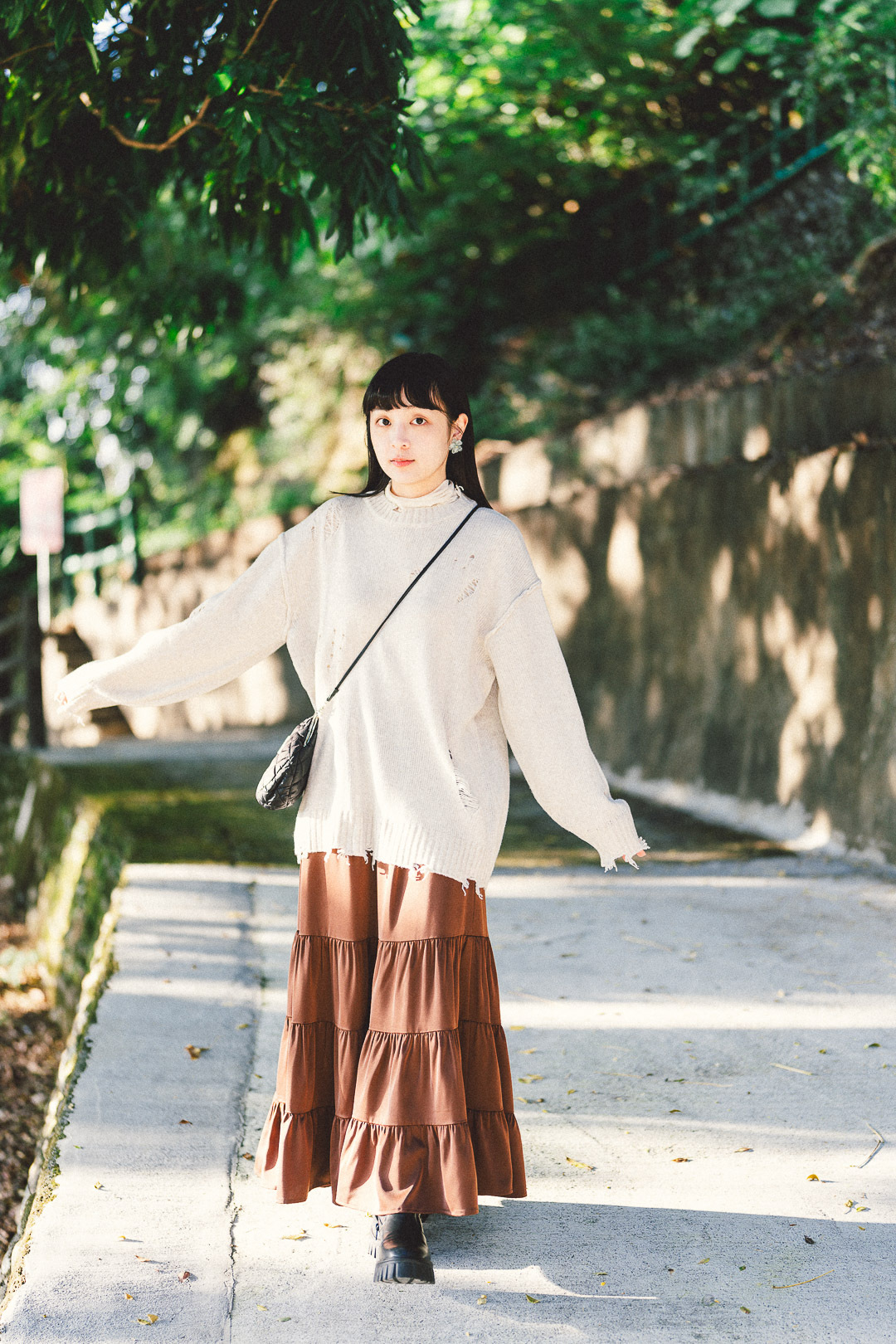 (限量)京都之晨！復古刷破毛衣(兩色-米)