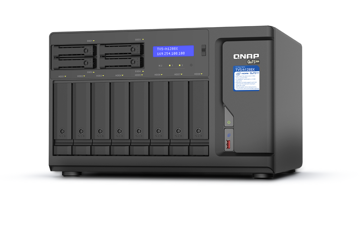 QNAP TVS-h1288X-W1250-16G Intel® Xeon® W 桌上型 QuTS hero NAS