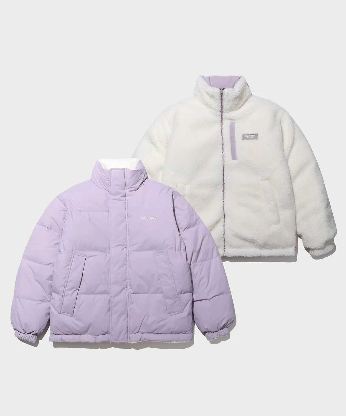 WHO.A.U. 經典款雙面穿 羽絨外套  淺紫限定