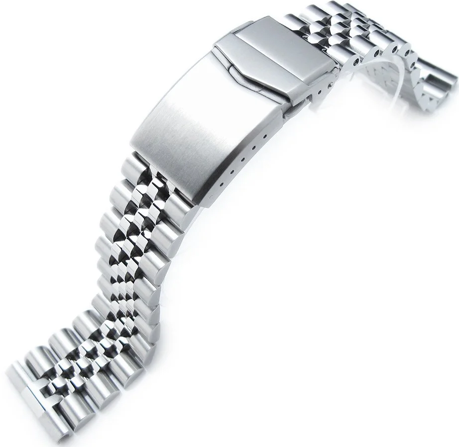 萬年鐘錶 - 太空人錶帶 錶帶寬22MM平口各大品牌代用不鏽鋼錶帶   實心五珠拉砂V形潛水扣  SS221820B020S