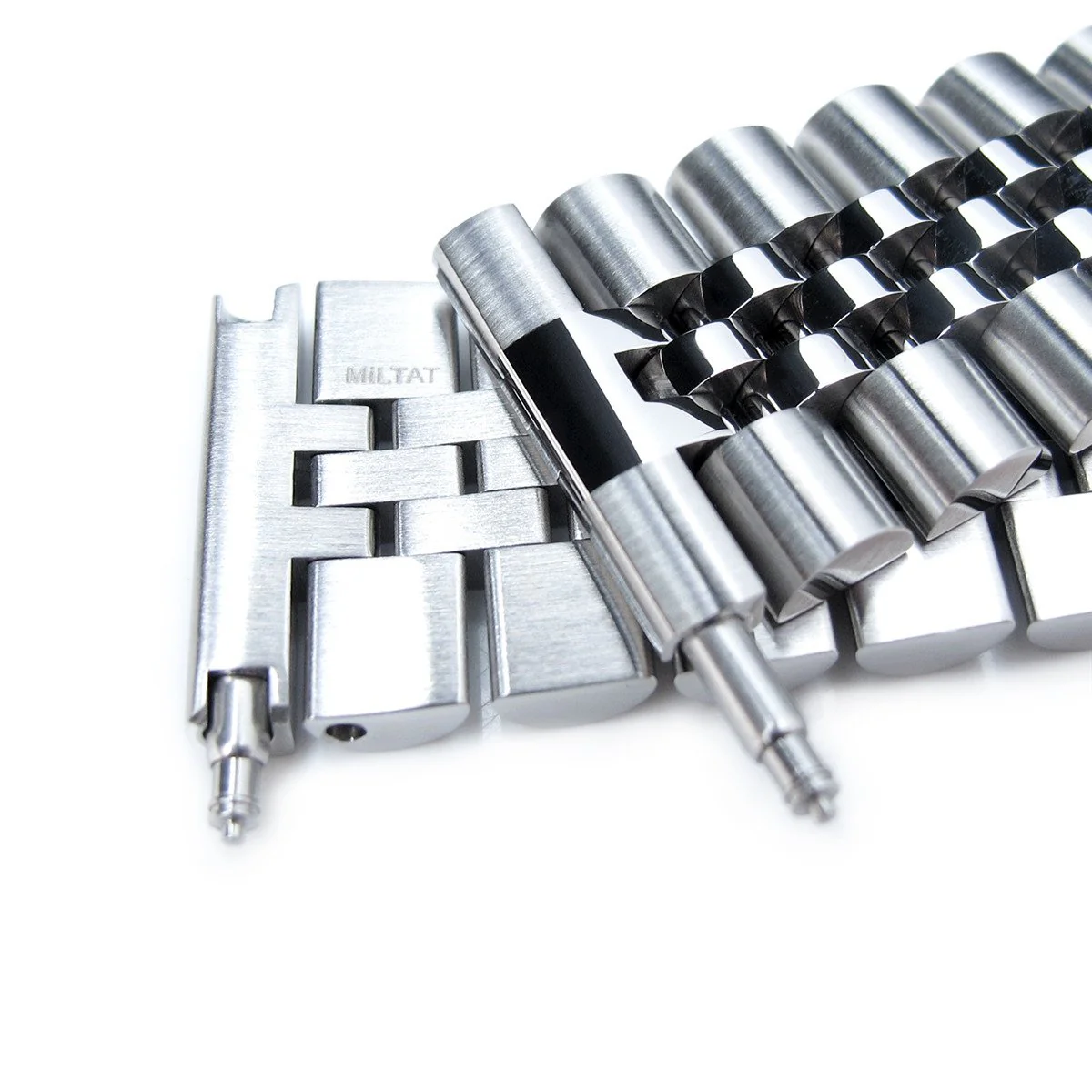 萬年鐘錶 - 太空人錶帶 錶帶寬22MM平口各大品牌代用不鏽鋼錶帶   實心五珠拉砂V形潛水扣  SS221820B020S