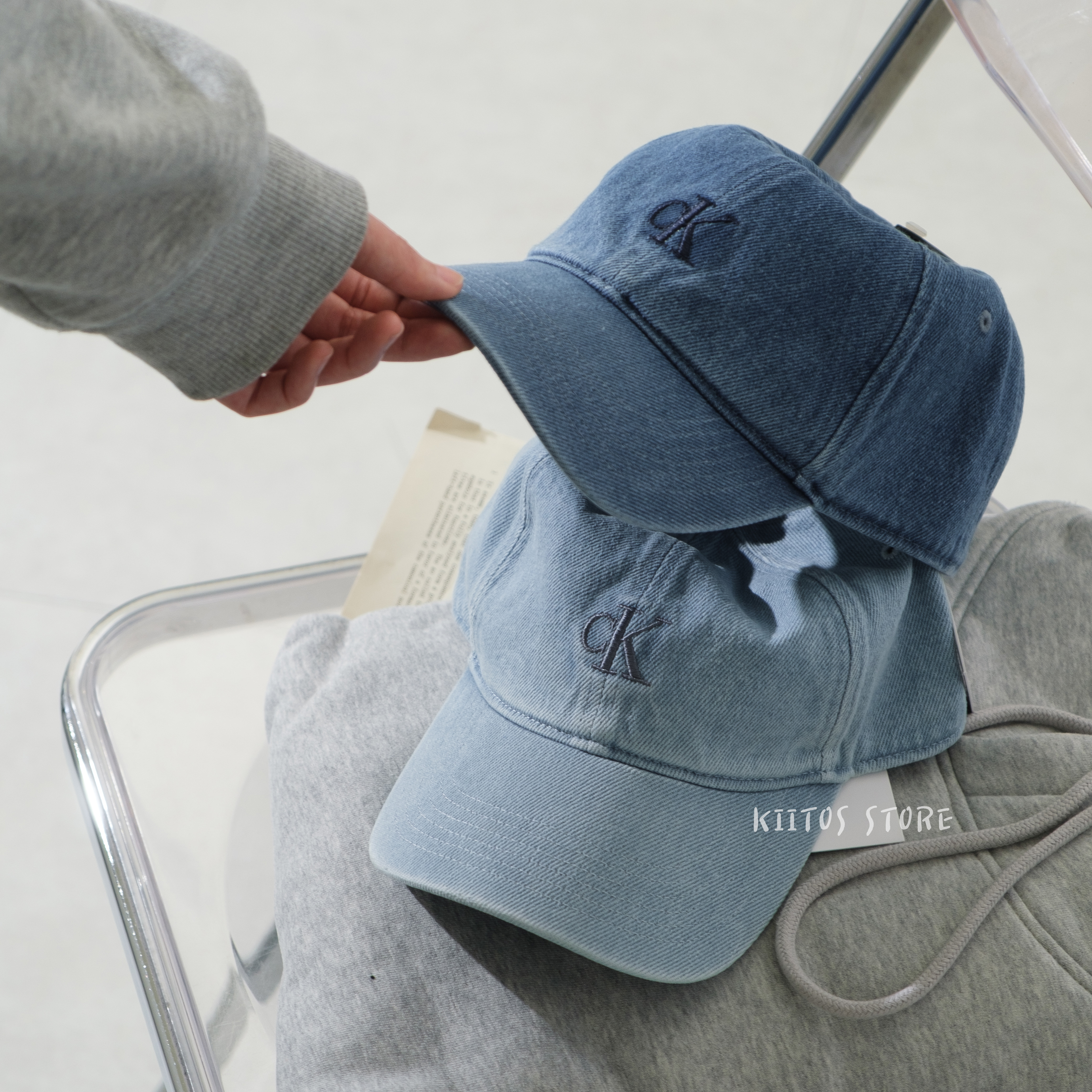 現貨 Calvin Klein CK 正面小標 丹寧 牛仔 老帽