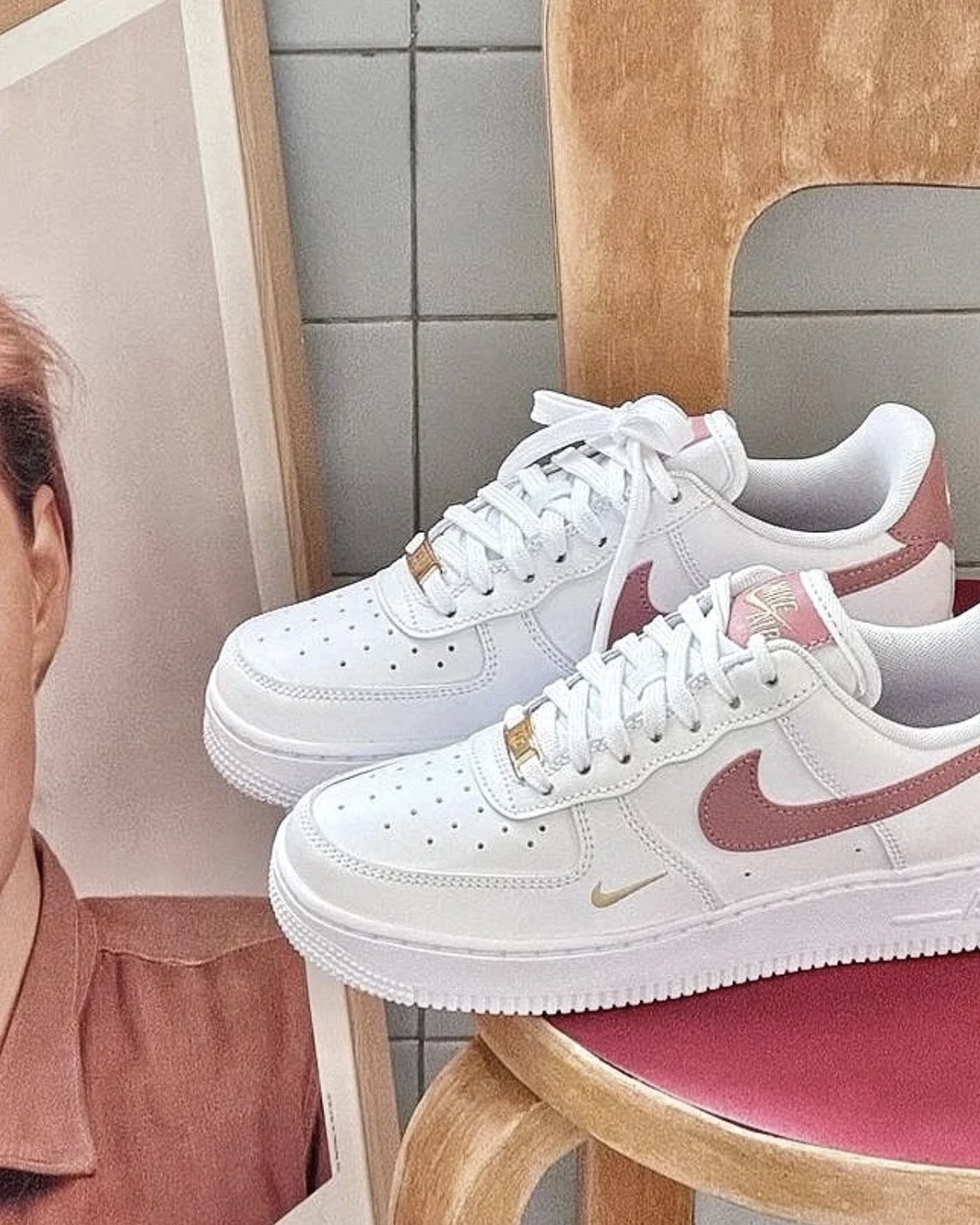 Nike Air Force 1 Low " Rust Pink " 白粉 迷你金鉤 女鞋