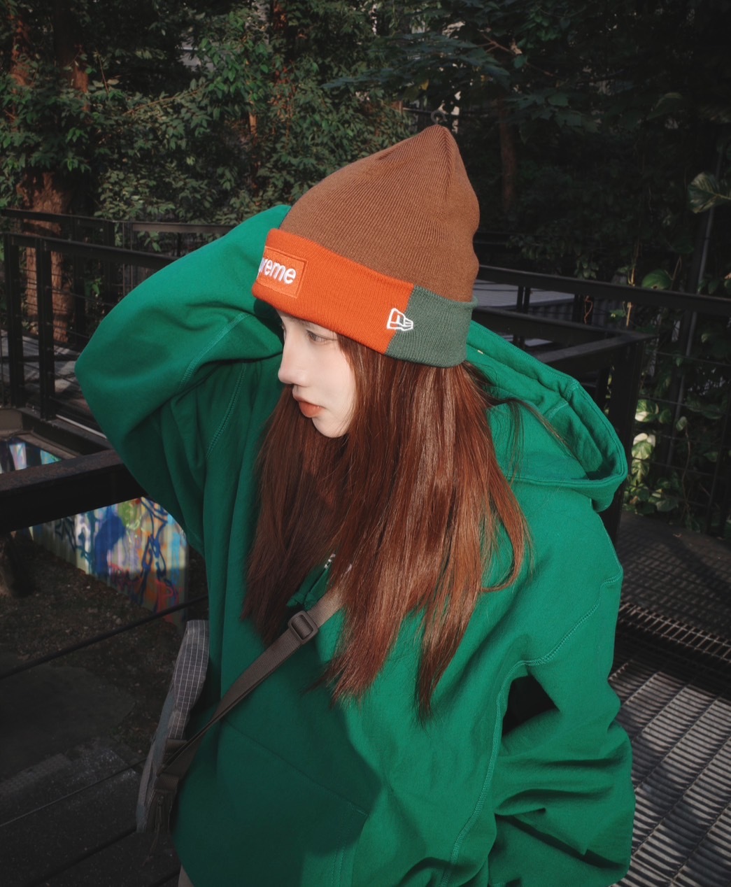 <快速出貨>2024 Supreme Era Box Logo 毛帽 拼接紅/粉色