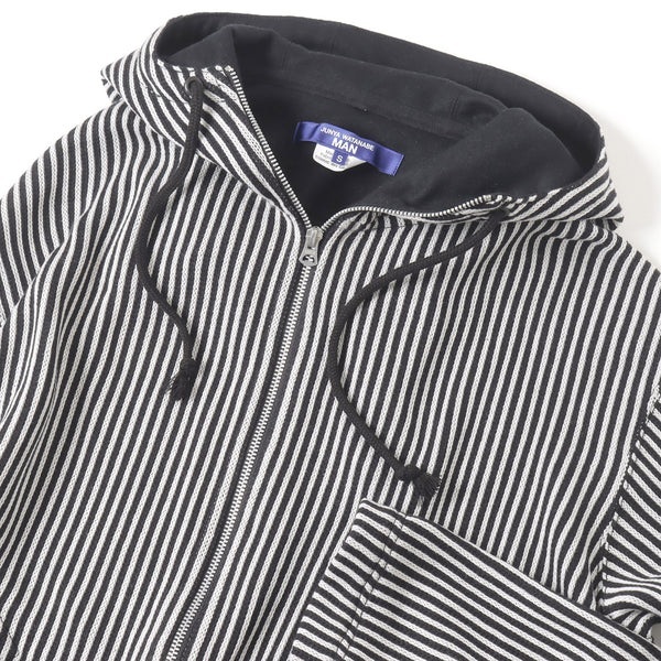 ON SALE: JUNYA WATANABE MAN COTTON POLYESTER JERSEY STRIPE URETHANE SUEDE T008 - PRE ORDER ITEM (預訂中)