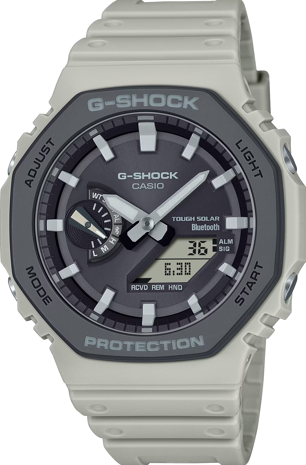 萬年鐘錶 - G-SHOCK  戶外時尚太陽能藍芽智慧型八角錶殼電子錶 GA-B2100LUU-5A  錶徑 : 45.4 mm