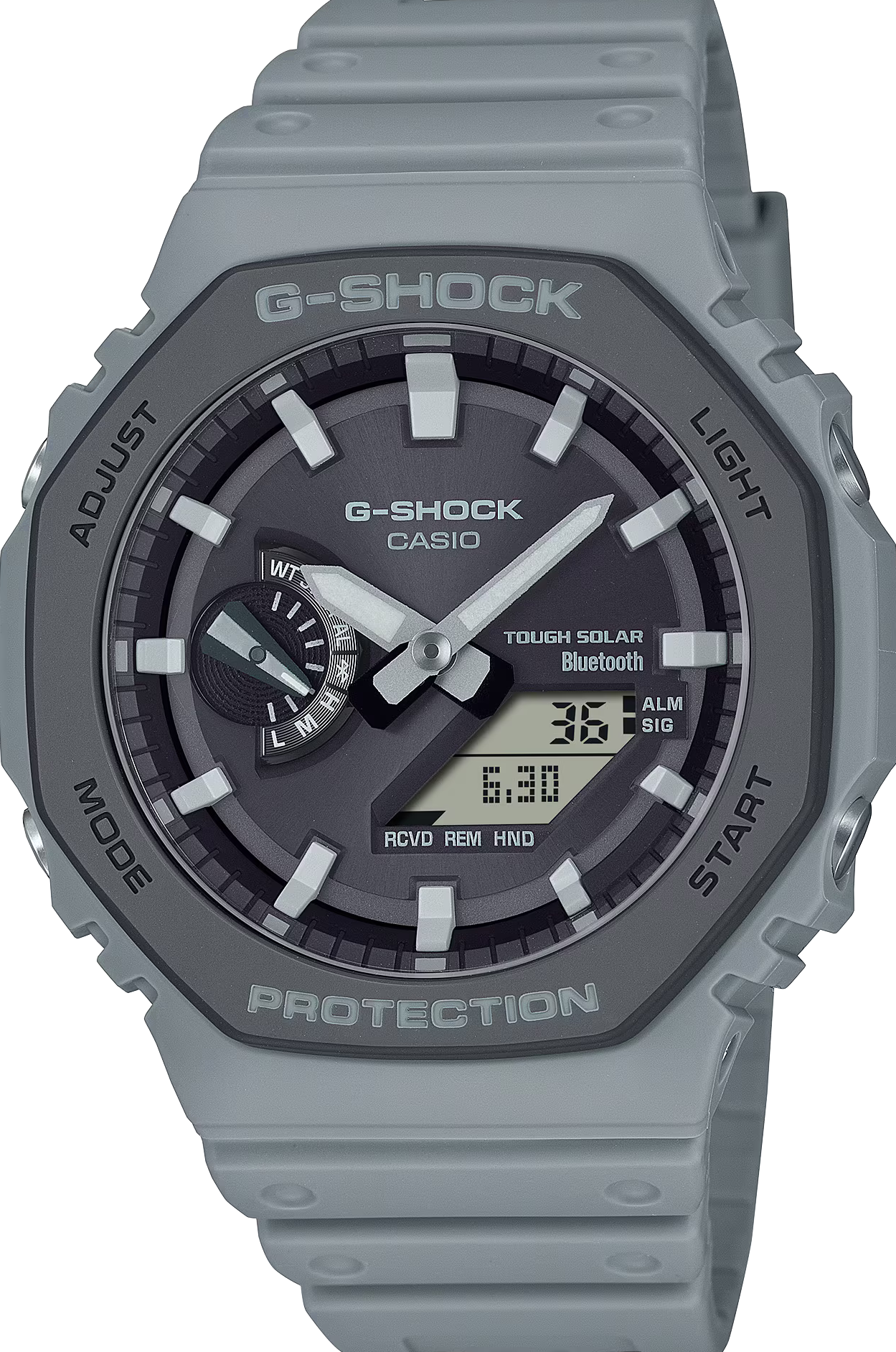 萬年鐘錶 - G-SHOCK  戶外時尚太陽能藍芽智慧型八角錶殼電子錶 GA-B2100LUU-8A  錶徑 : 45.4 mm