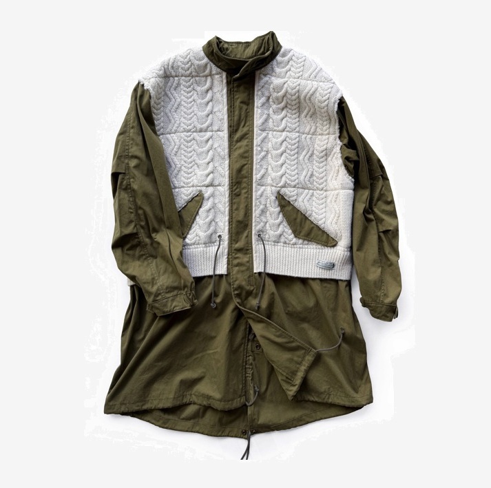 LAST PCS RE-STOCK: JUNYA WATANABE MAN COTTON WEATHER x SHETLAND WOOL ARAN PATTERN RICHMOND W NAME C904 - PRE ORDER ITEM (預訂中)