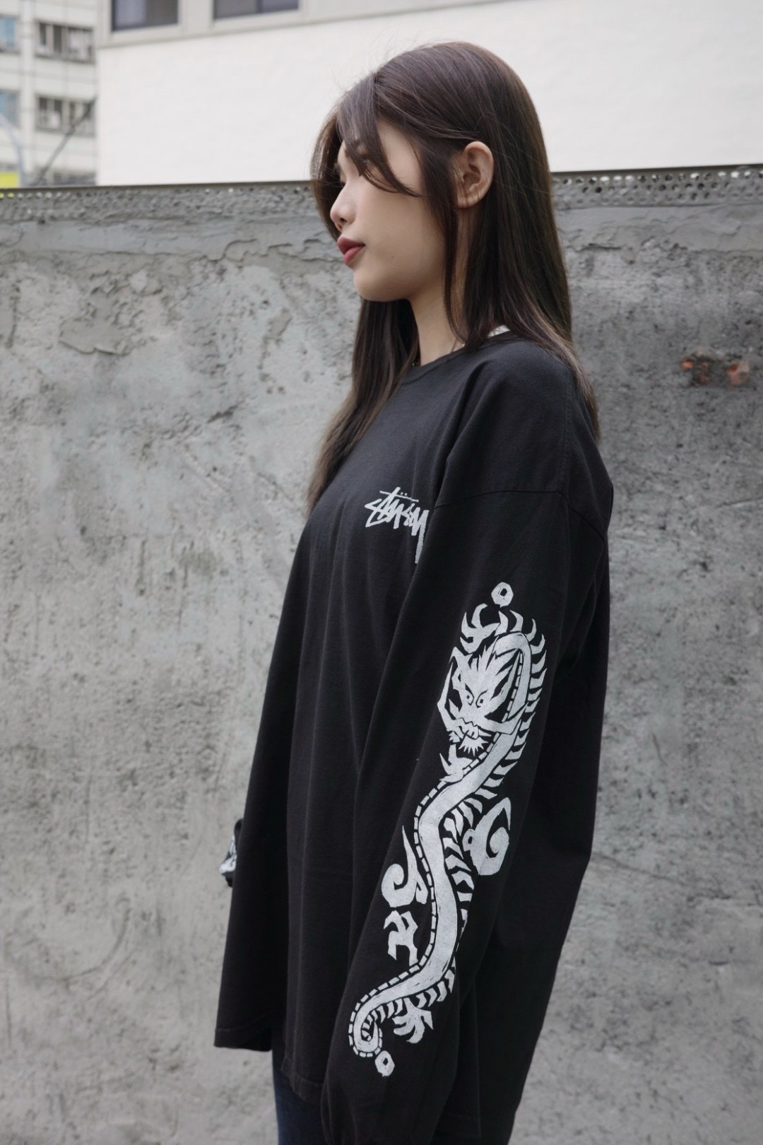 1995031 Stussy 龍魂 Dragons pig.dyed ls 長tee