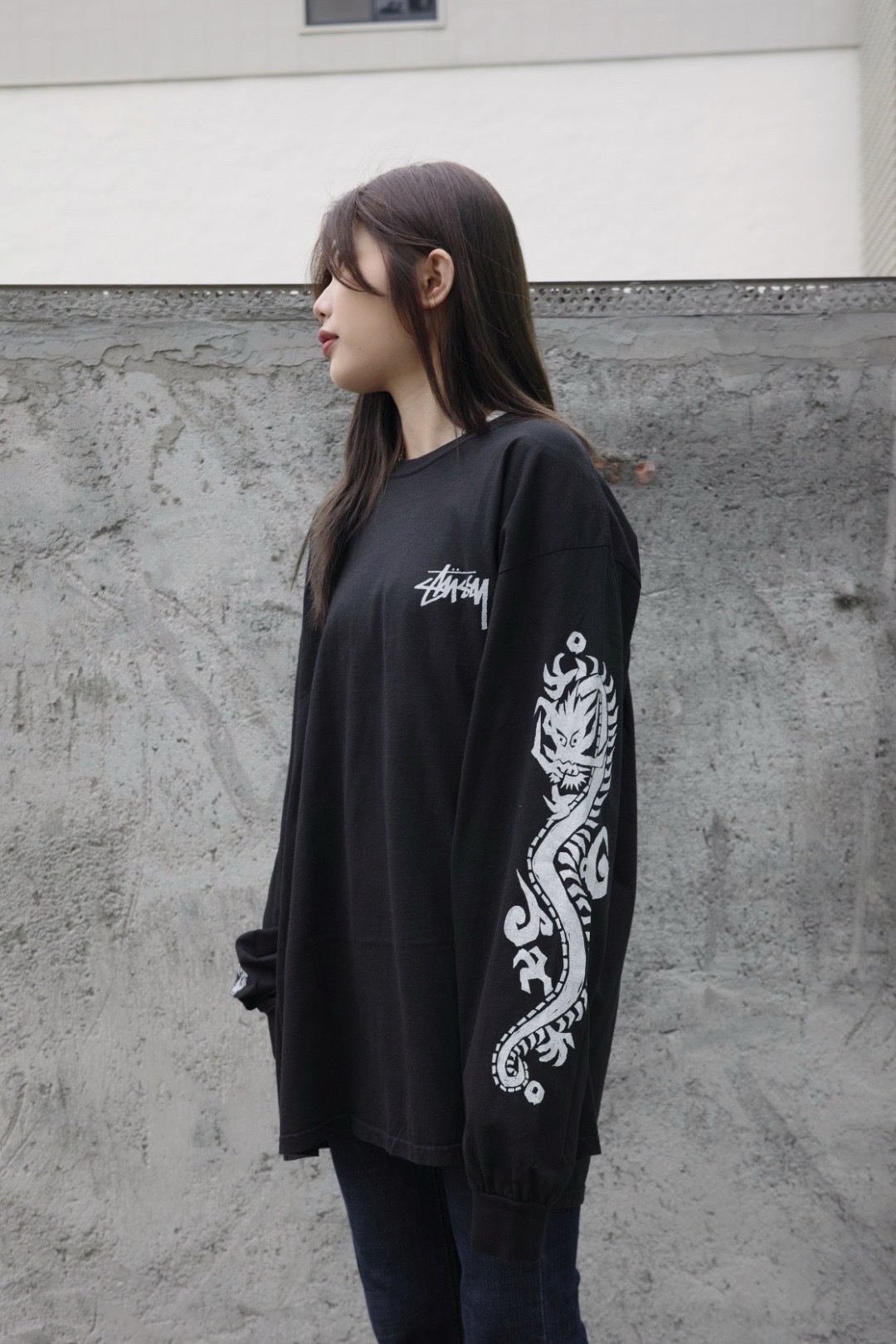 1995031 Stussy 龍魂 Dragons pig.dyed ls 長tee