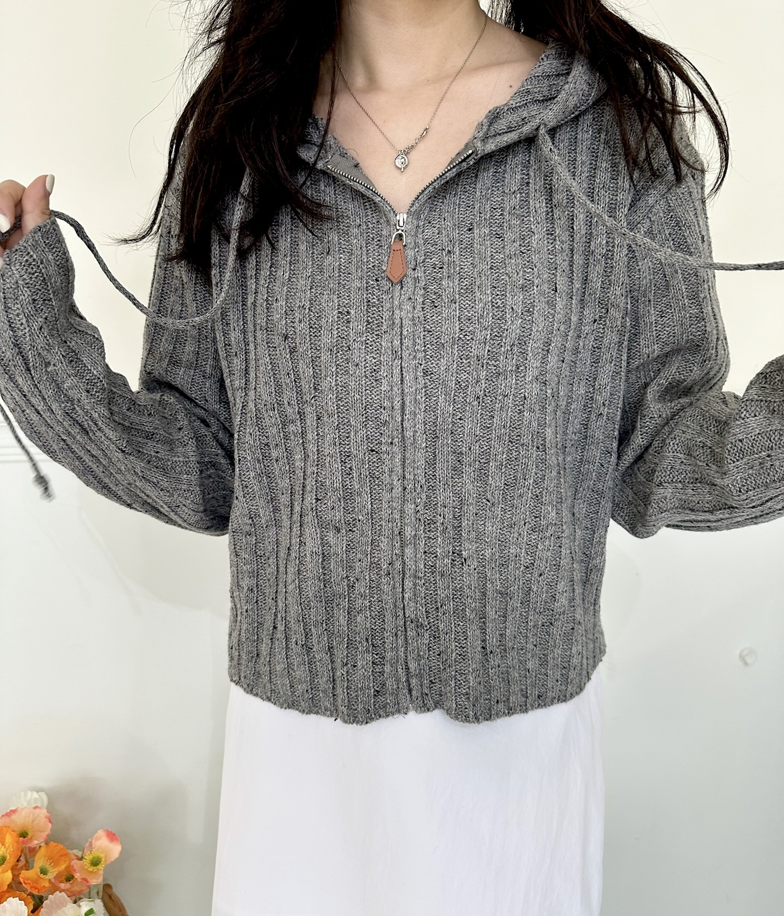 專屬你的溫柔針織連帽外套