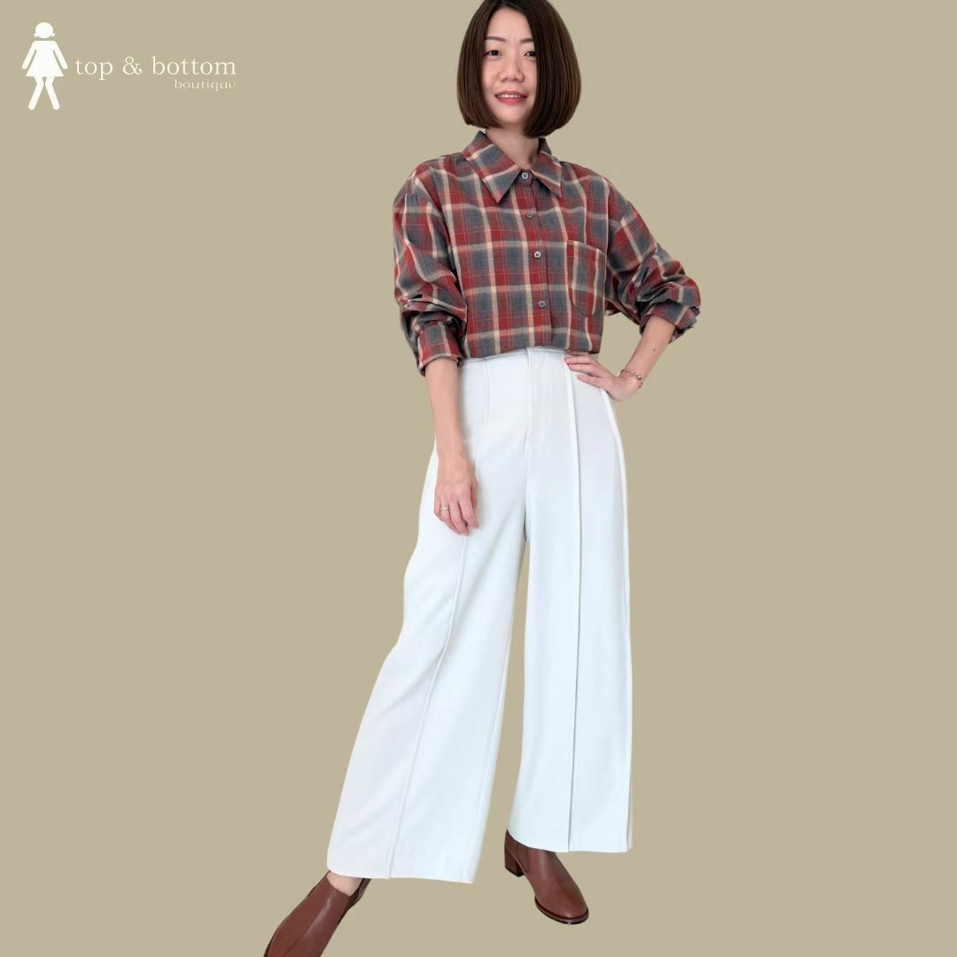 SOLID WIDE LEG PANT