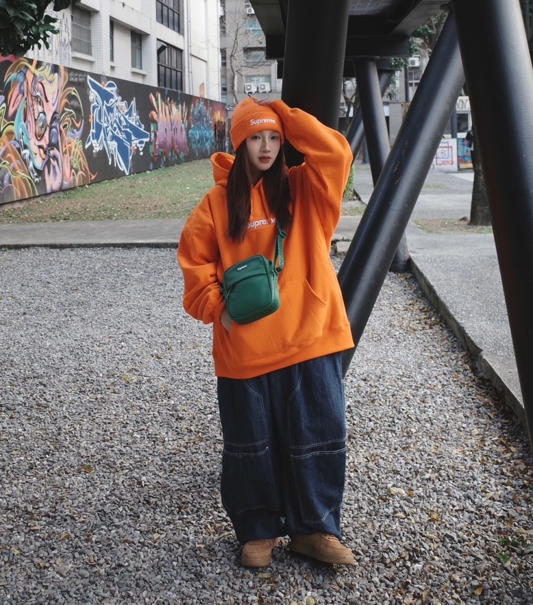 <快速出貨>Supreme Box Logo Hooded Sweatshirt 帽T 橘色