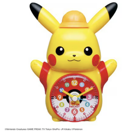 【日本限定】PIKACHU CLOCK 比卡超造型鬧鐘｜寶可夢時鐘