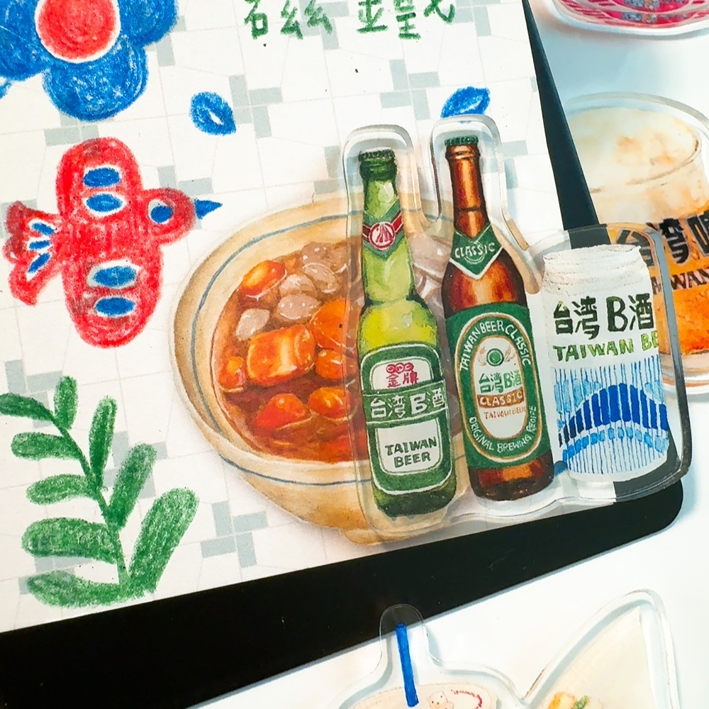 台灣小吃系列 壓克力磁鐵｜針線球