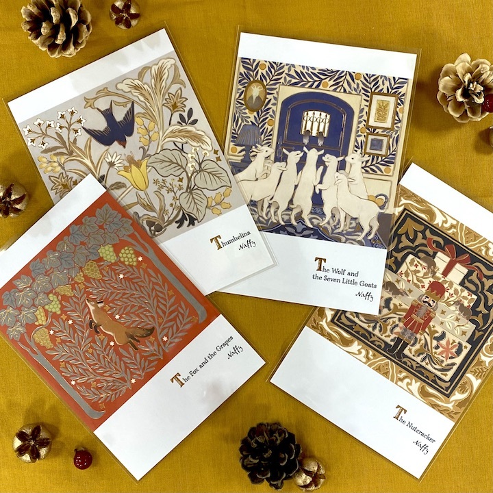 Naffy 經典童話系列 燙金明信片｜日本ACTIVE CORPORATION