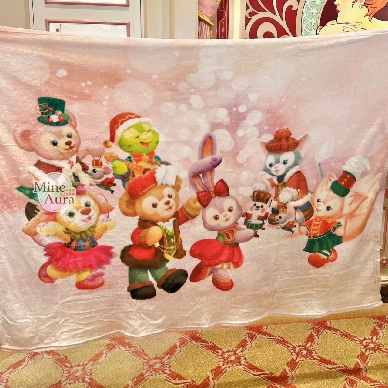 (特價現貨) 聖誕節限定 達菲 Duffy 與好友們 胡桃夾子 圖案 毛毯 毯子 -香港迪士尼樂園