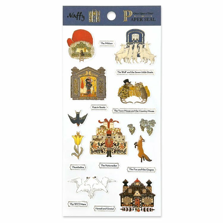 Naffy 經典童話系列 燙金手帳貼紙｜日本ACTIVE CORPORATION