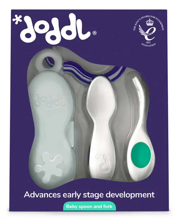 Doddl 人體工學幼兒學習餐具 (二件組附攜帶盒)